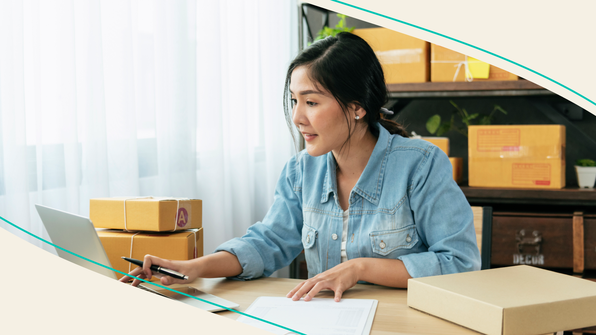 accessibility, woman at desk viewing laptop