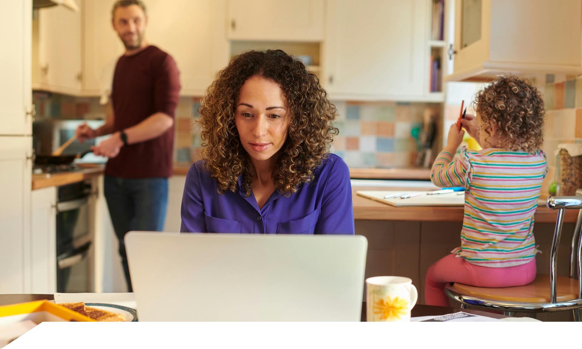 Woman checking finances online