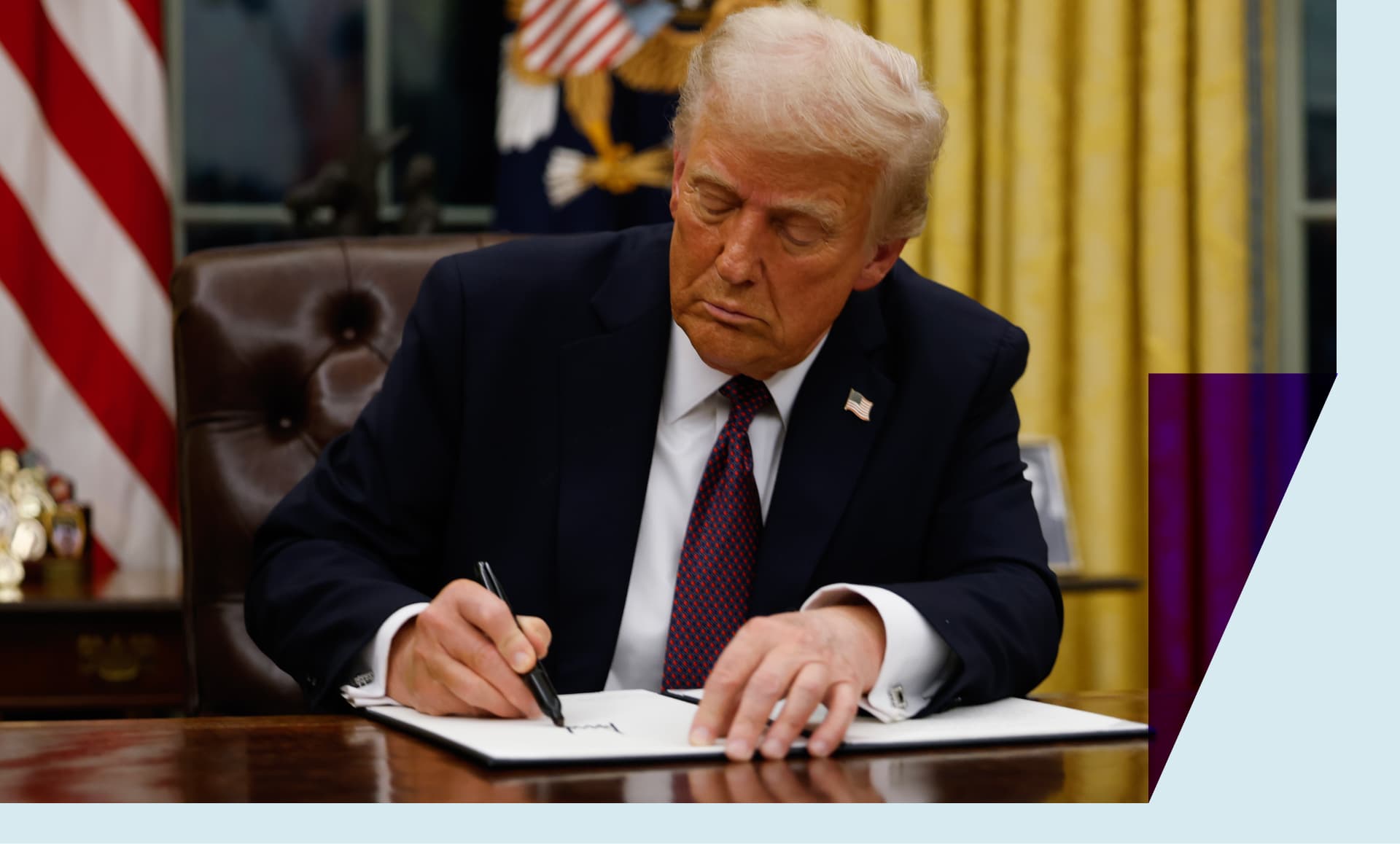 President Trump signing an executive order