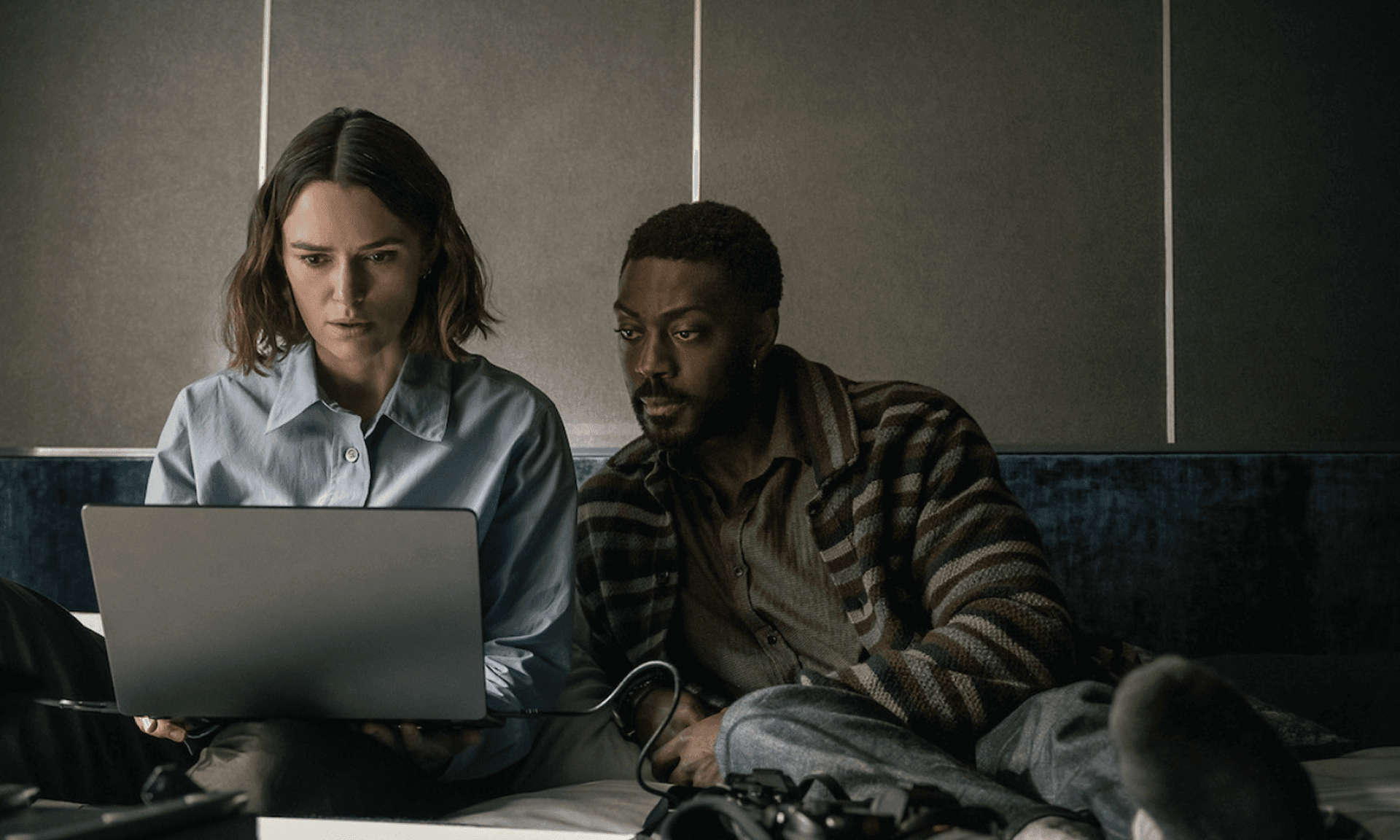 scene from the woman in cabin 10