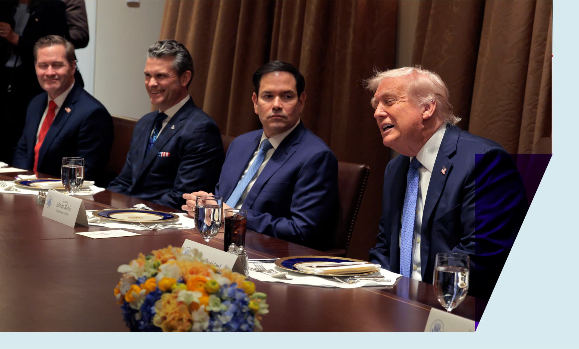 Trump, Marco Rubio, Pete Hegseth, and Michael Walz