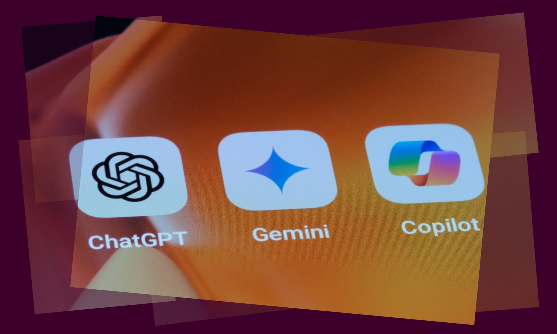 screenshot of AI apps on phone