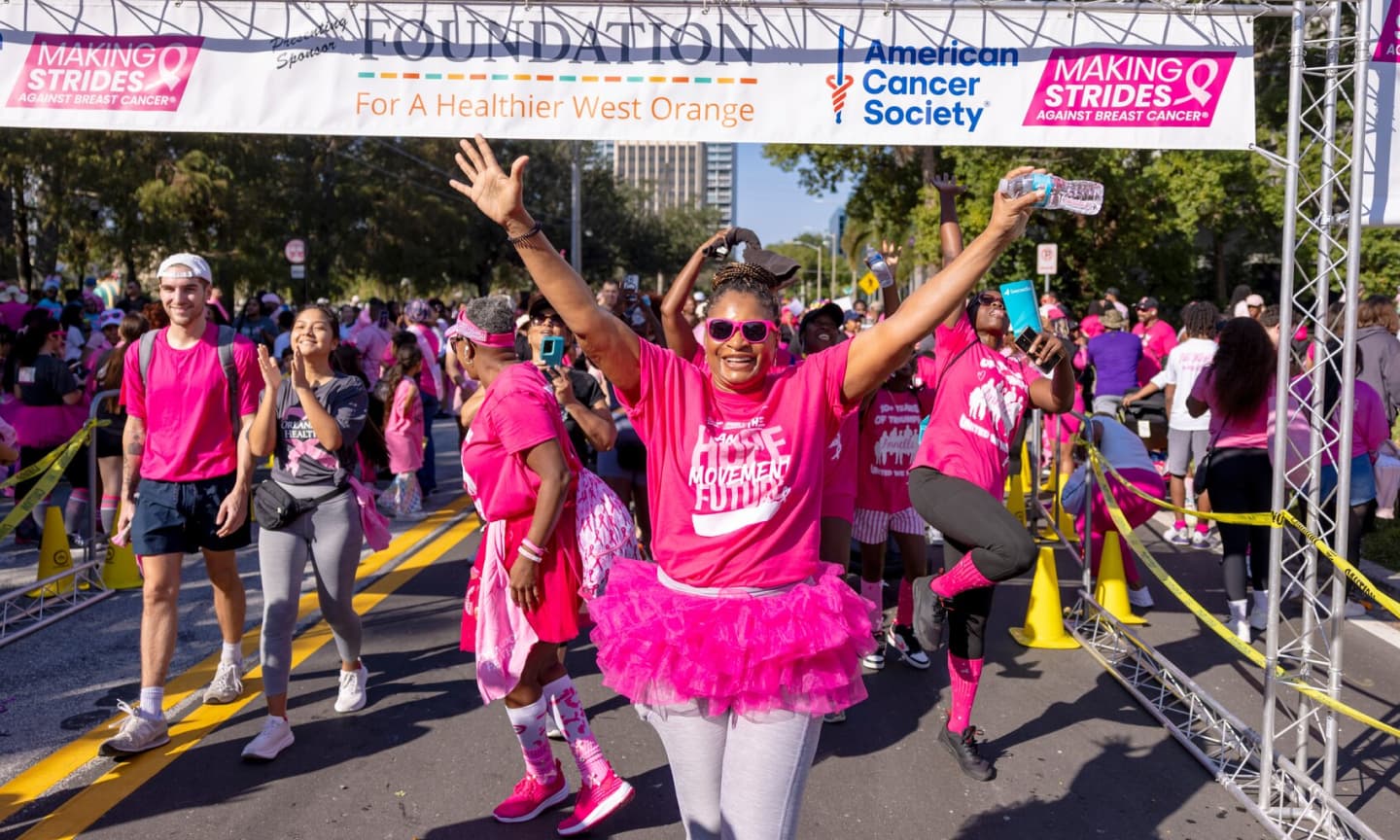 american cancer society making strides walk