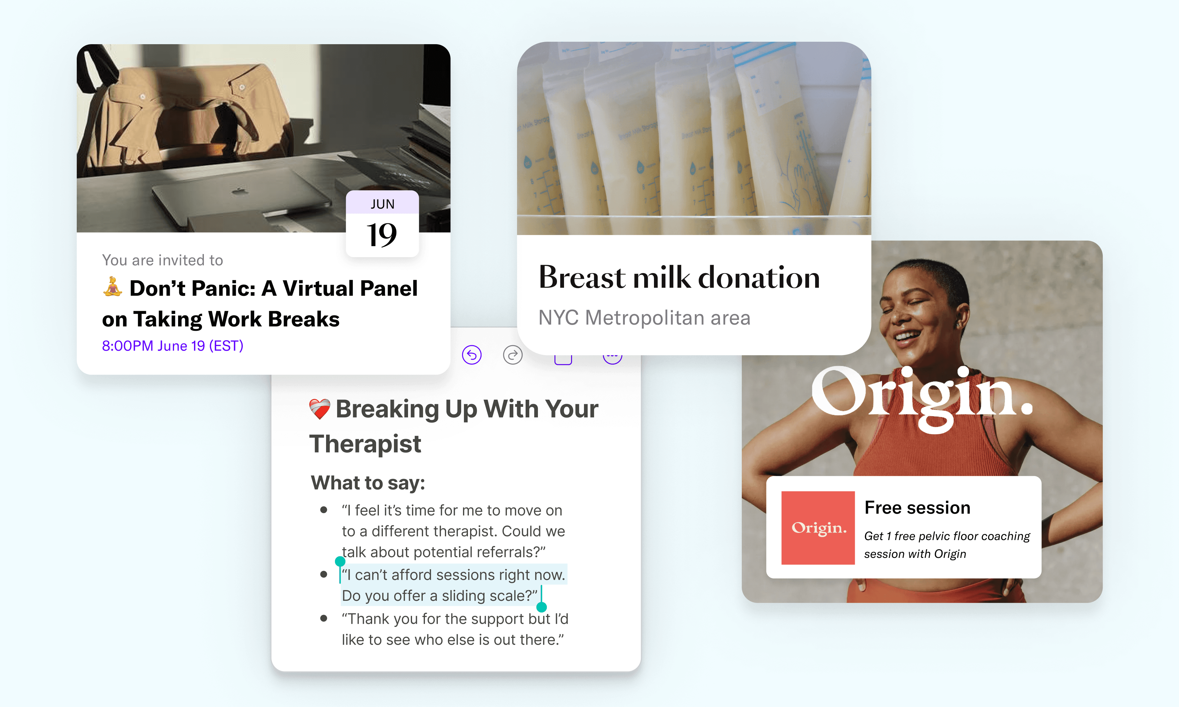 screenshot of Skimm+