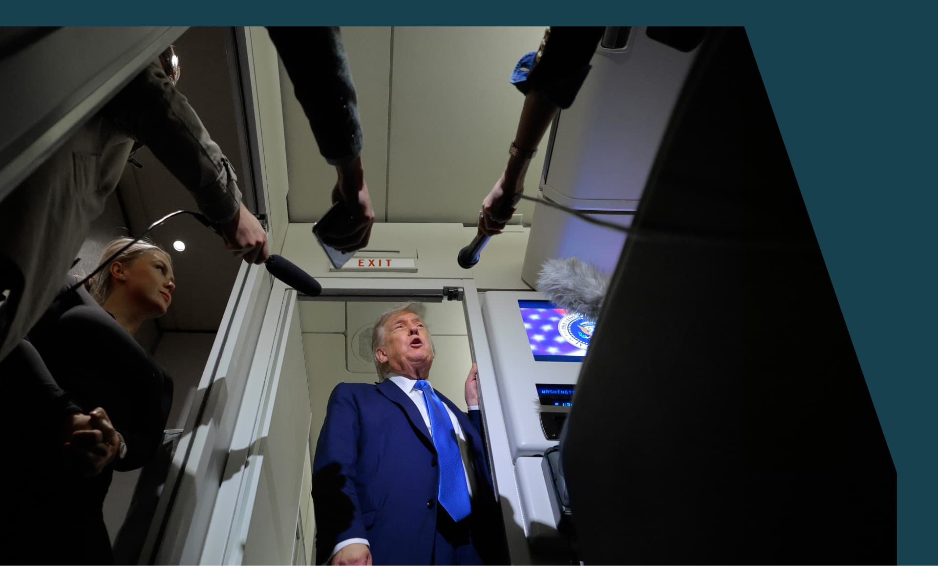 Trump on plane